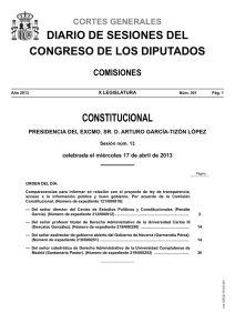 Diario de Sesiones de la Comisión Constitucional