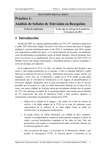 Práctica 1: Análisis de Señales de Televisión en Recepción 1