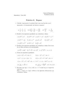 Práctico 0: Repaso - Centro de Matematica