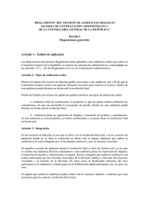 reglamento del trámite de audiencias orales en