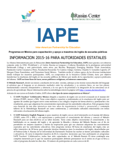 INFORMACION 2015-16 PARA AUTORIDADES ESTATALES