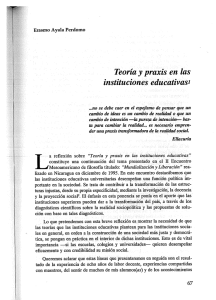 Teoría y praxis en las instituciones educativas