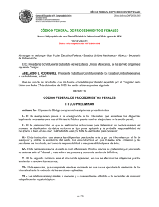 CÓDIGO FEDERAL DE PROCEDIMIENTOS PENALES