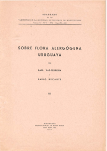 sobre flora alerg~gena uruguaya
