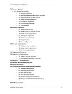 Clasificacion de Gastos y Recursos