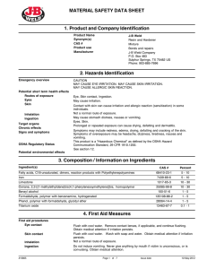MATERIAL SAFETY DATA SHEET 1. Product and Company