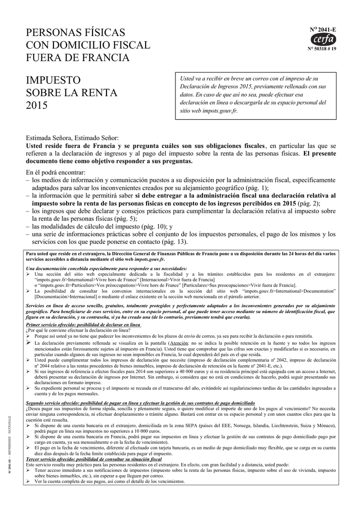 declaración de impuestos en francia declaración de impuestos en francia