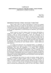 CAPITULO IV DIMENSIONES CULTURALES. INDIVIDUALISMO