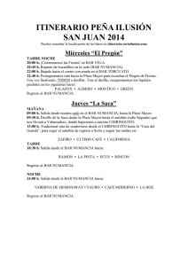 itinerario peña ilusión san juan 2014