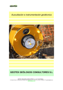 Auscultación e instrumentación geotécnica GEOTEX GEÓLOGOS