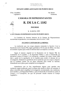 CAMARA DE REPRESENT ANTES R. de la C. 1182