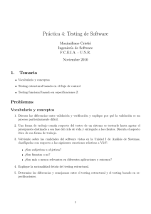 Práctica 4: Testing de Software