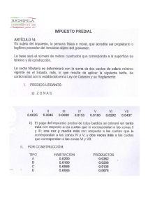 Tarifas de Impuesto Predial 2014