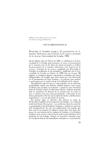 Wenceslao J. González (comp.), El pensamiento de L. Laudan