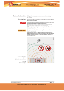 Puesta en funcionamiento Zona de peligro