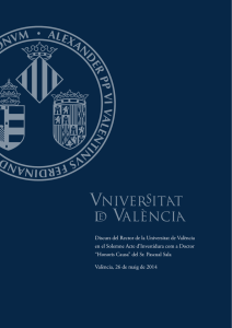 Discurs del Rector de la Universitat de València en el Solemne Acte