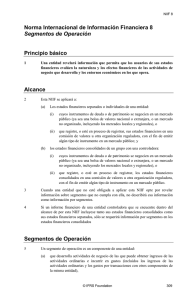 Norma Internacional de Información Financiera 8 Segmentos de