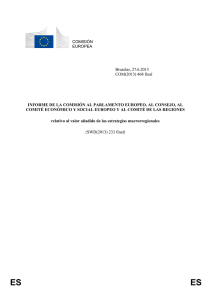 Informe de la Comisión al Parlamento Europeo, al Consejo