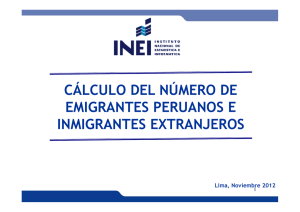 Cálculo del número de emigrantes peruanos e - UE-ALC