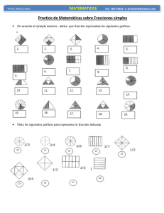 MATEMATICAS Practico de Matemáticas sobre Fracciones simples