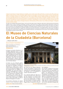 El Museo de Ciencias Naturales de la Ciudadela (Barcelona)