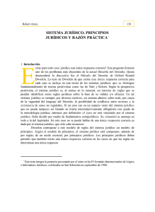 Sistema jurídico, principios jurídicos y razón práctica