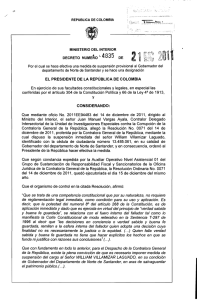 Decreto 4835 - Presidencia de la República de Colombia