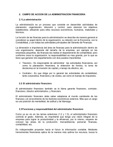2. CAMPO DE ACCION DE LA ADMINISTRACION FINANCIERA 2.1