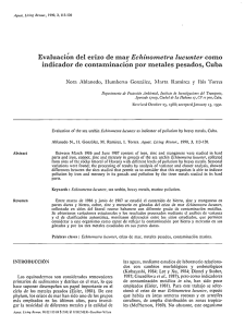Evaluación del erizo de mar Echinometra lucunter como indicador