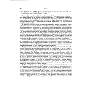 294 López Herrerías, J. A. (1996). Tratado de Pedagogía general