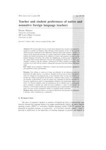 Teacher and student preferences of native and