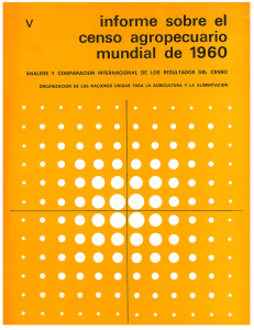 Informe sobre el censo agropecuario mundial de 1960