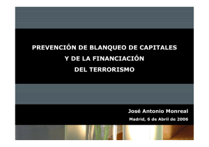 Prevención del blanqueo de capitales.