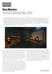 Ree Morton To Each Concrete Man, 1974