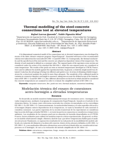 Thermal modelling of the steel-concrete connections test at elevated