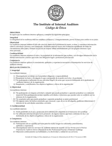The Institute of Internal Auditors Código de Ética