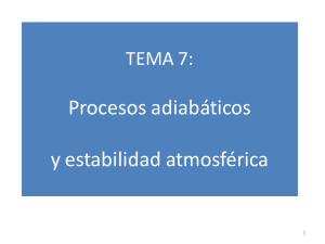 TEMA 7: Procesos adiabáticos y estabilidad atmosférica