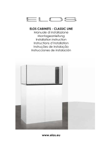 ELOS CABINETS - CLASSIC LINE Manuale di installazione