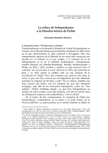 La crítica de Schopenhauer a la filosofía teórica de Fichte