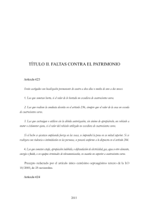 TÍTULO II. FALTAS CONTRA EL PATRIMONIO