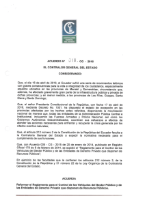 Reforma Reglamento Vehículos - Contraloría General del Estado