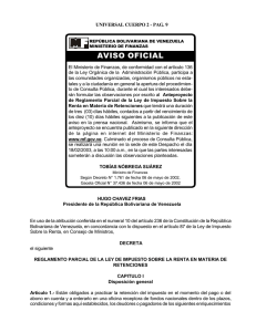 Decreto Nº 1808 Reglamento Parcial de la Ley de Impuesto sobre la