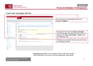 Foros de Debates: Participación