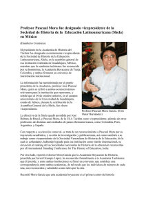 Profesor Pascual Mora fue designado vicepresidente