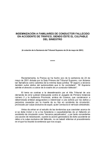 indemnización a familiares de conductor fallecido en accidente de