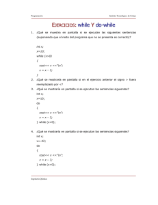 while Y do-while - Departamento de Ingeniería Química