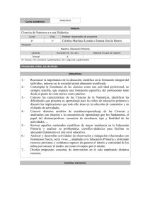 Ciencias da Natureza e a s&uacute;a Did&aacute;ctica Cristina Mart&iacute;nez Losada e