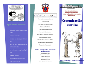 Comunicación asertiva - Centro Universitario de Ciencias Sociales y