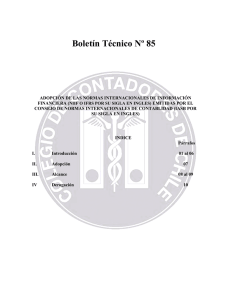 Boletín Técnico Nº 85 - Colegio de Contadores de Chile