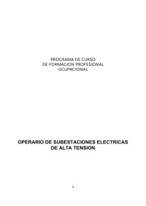 OPERARIO DE SUBESTACIONES ELECTRICAS DE ALTA TENSION